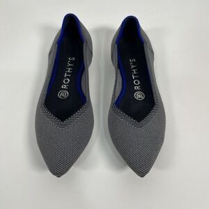 Rothy's The Point Knit Flats Pebble Grey Women's Sz‎ 7.5